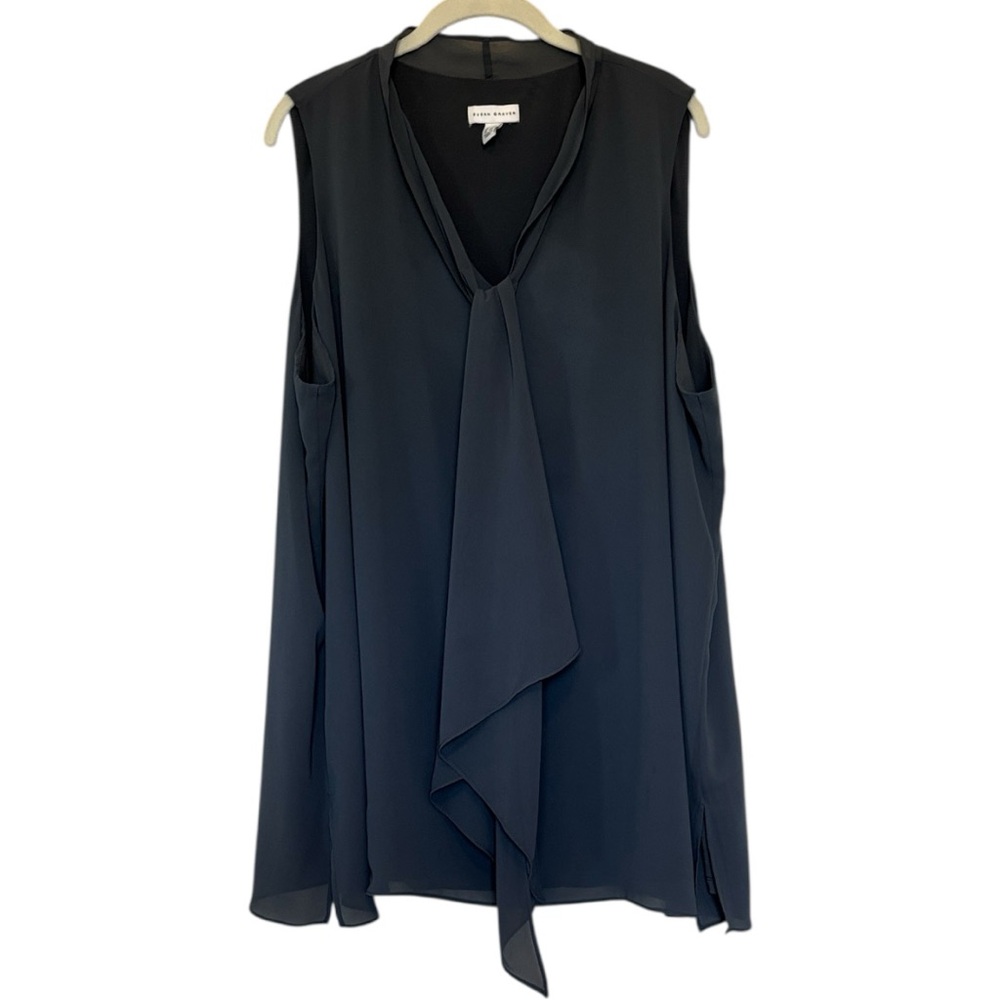 Susan Graver Charcoal Gray Top